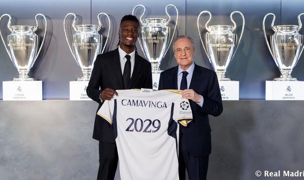 官方：皇马与卡马温加续约至2029年